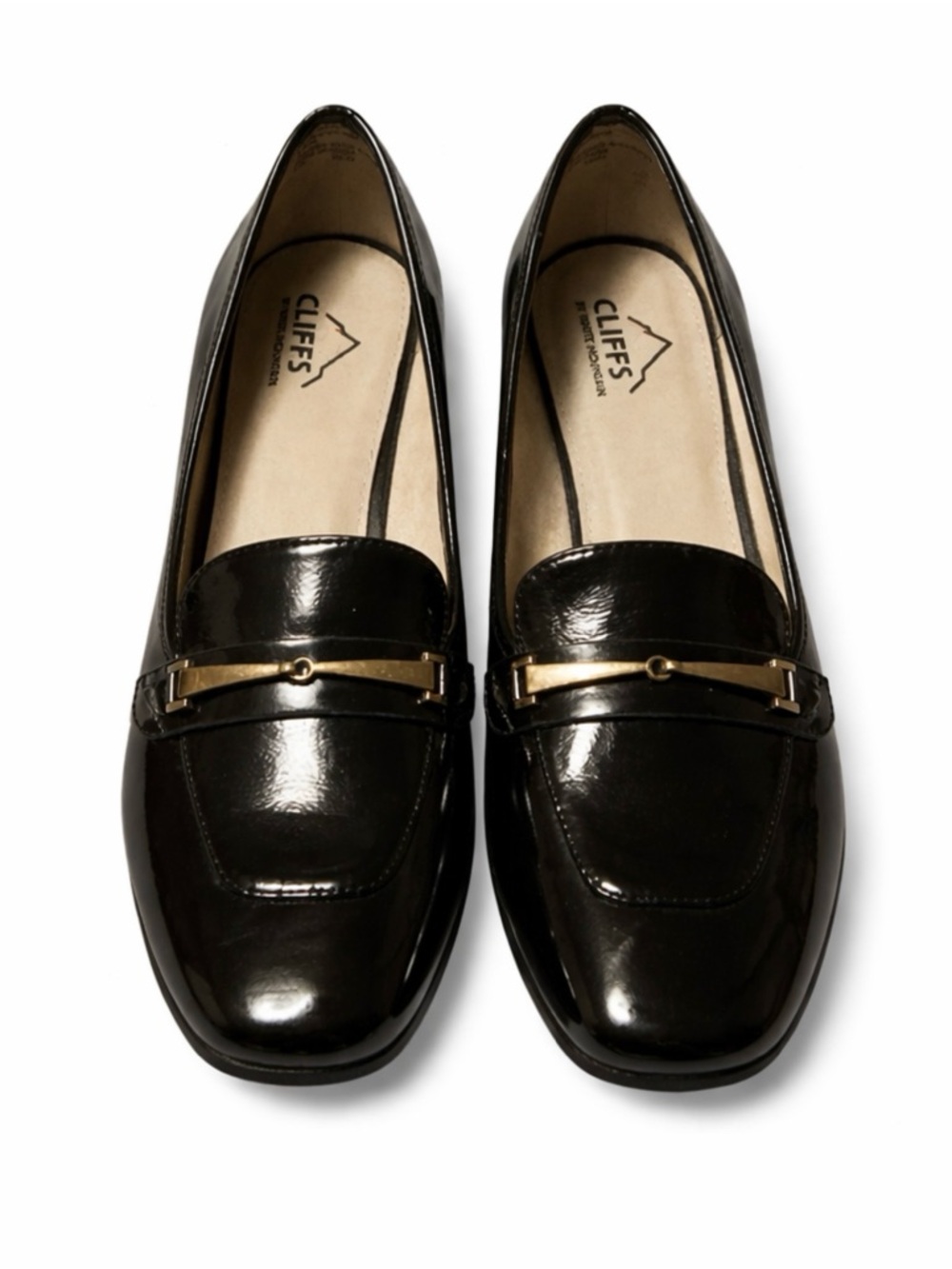 Cliffs by White Mountain Black Patent Leather Loafers Women’s Size 9.5M